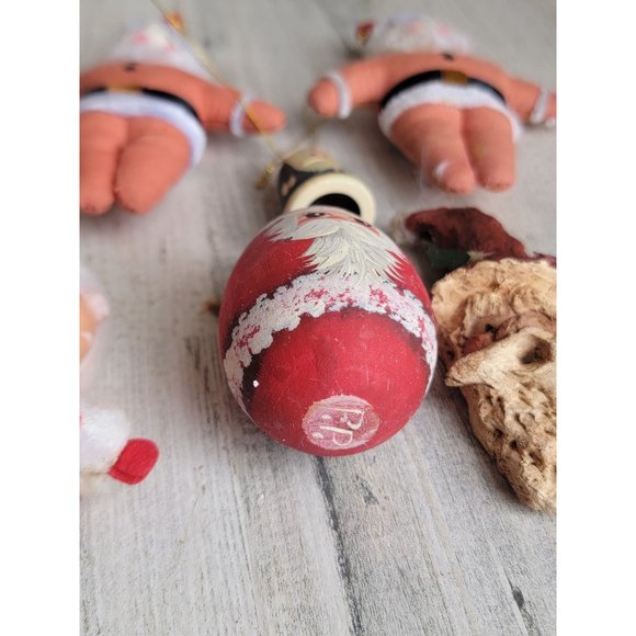 Vintage Santa clause ornament figure variety set xmas - Picture 10 of 13